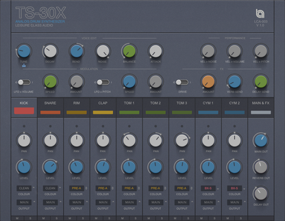 TS-30X Analog Drum Synthesizer for Kontakt